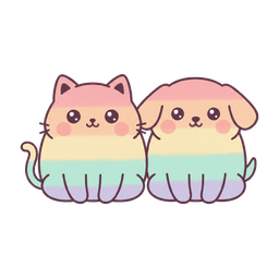 Cat and dog together for multi-pet management